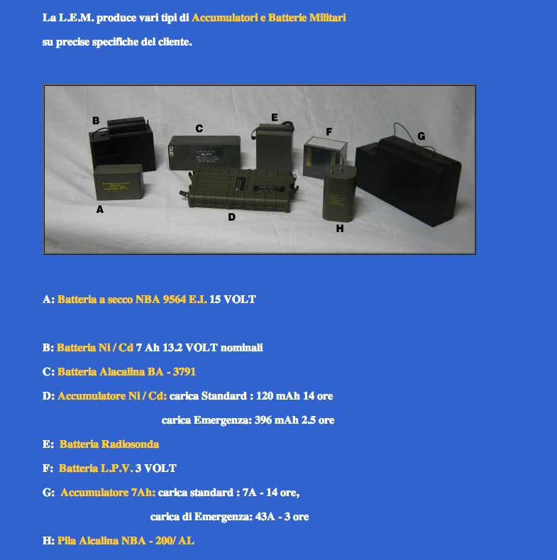 accumulatori e batterie